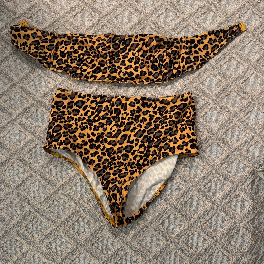 Zimmermann High Waisted Leopard Bikini